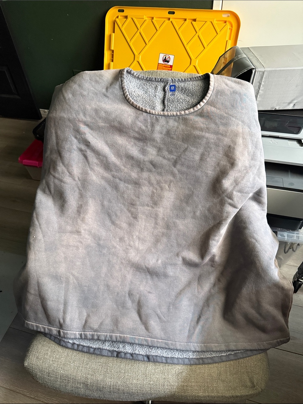 GAP YEEZY Light Gray Crew Pullover Sweatshirt